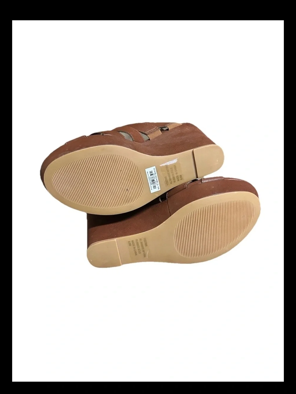 Torrid Shoes Platform Wedge Heels Sandals Size 9.5 Brown NEW